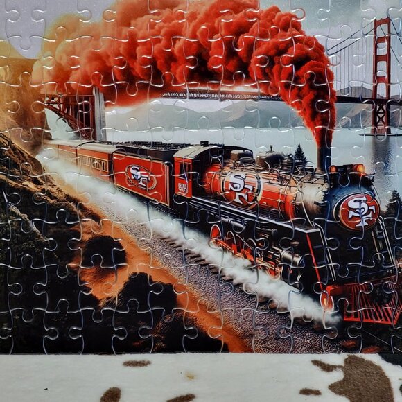 49ers Train Football Sports 120 Piece Custom Handmade Jigsaw Puzzle - Picture 3 of 9